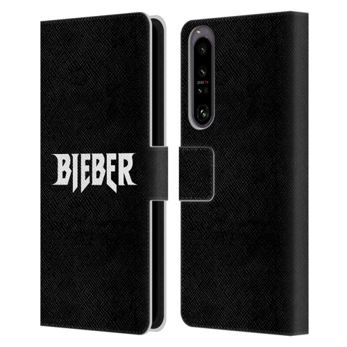 Justin Bieber Tour Merchandise Logo Name Leather Book Wallet Case Cover For Sony Xperia 1 IV