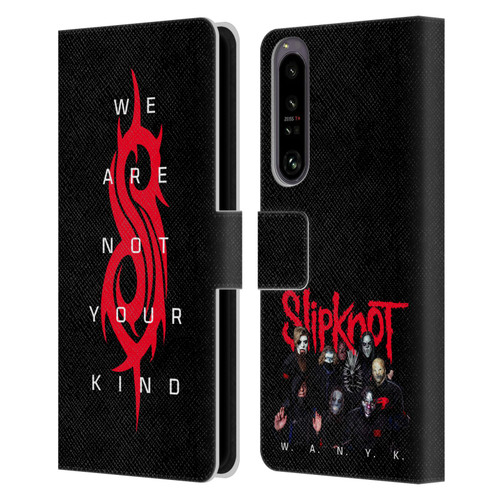 Slipknot We Are Not Your Kind Logo Leather Book Wallet Case Cover For Sony Xperia 1 IV