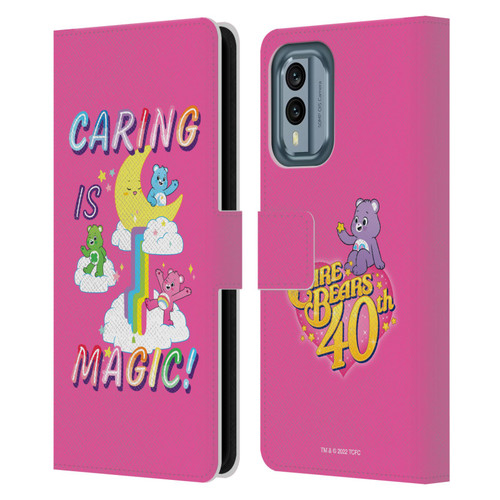 Care Bears 40th Anniversary Caring Is Magic Leather Book Wallet Case Cover For Nokia X30