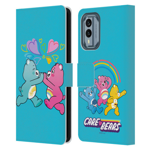 Care Bears Characters Funshine, Cheer And Grumpy Group 2 Leather Book Wallet Case Cover For Nokia X30