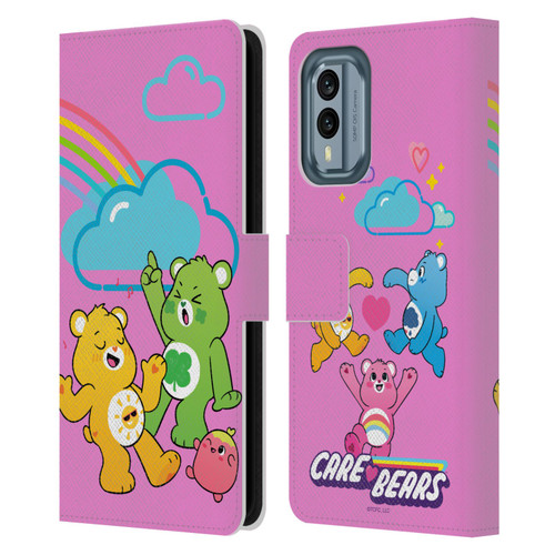 Care Bears Characters Funshine, Cheer And Grumpy Group Leather Book Wallet Case Cover For Nokia X30