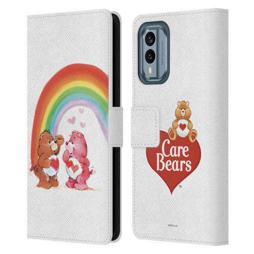 Care Bears Classic Rainbow Leather Book Wallet Case Cover For Nokia X30