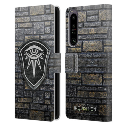 EA Bioware Dragon Age Inquisition Graphics Distressed Crest Leather Book Wallet Case Cover For Sony Xperia 1 IV