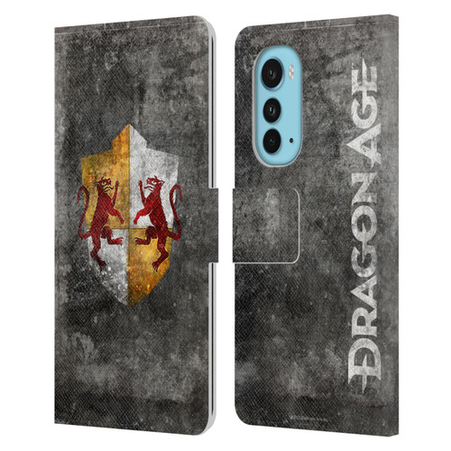 EA Bioware Dragon Age Heraldry Ferelden Distressed Leather Book Wallet Case Cover For Motorola Edge (2022)