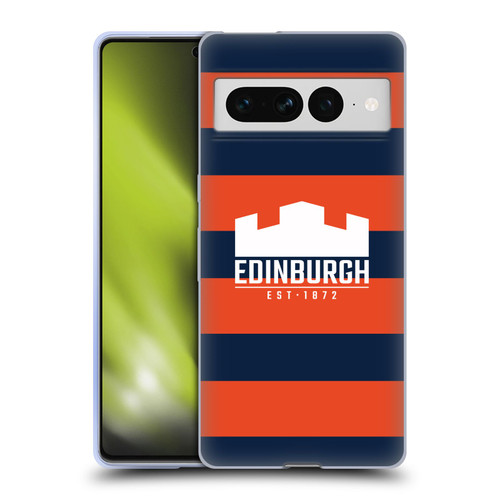 Edinburgh Rugby Graphics Stripes Soft Gel Case for Google Pixel 7 Pro
