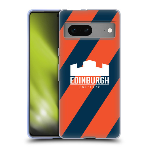 Edinburgh Rugby Logo Art Diagonal Stripes Soft Gel Case for Google Pixel 7
