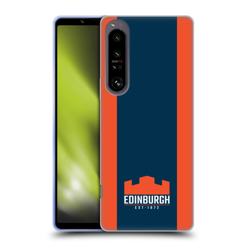 Edinburgh Rugby Logo Art Stripes Soft Gel Case for Sony Xperia 1 IV