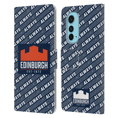 Edinburgh Rugby Graphics Logo Pattern Leather Book Wallet Case Cover For Motorola Edge (2022)