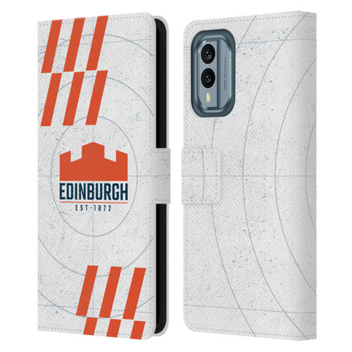 Edinburgh Rugby Logo Art White Leather Book Wallet Case Cover For Nokia X30