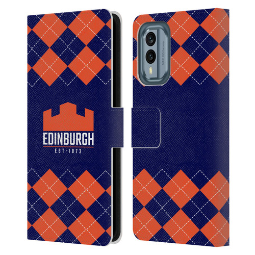 Edinburgh Rugby Logo 2 Argyle Leather Book Wallet Case Cover For Nokia X30