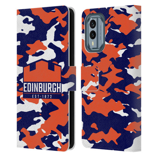 Edinburgh Rugby Logo 2 Camouflage Leather Book Wallet Case Cover For Nokia X30