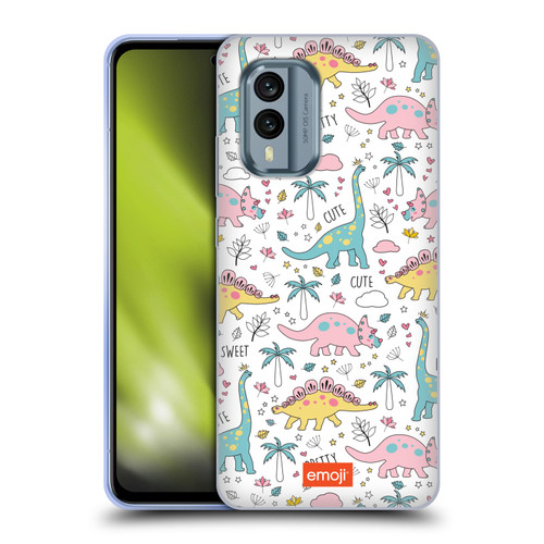 emoji® Cutesy Dinosaurs Soft Gel Case for Nokia X30