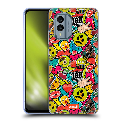 emoji® Graffiti Colours Soft Gel Case for Nokia X30