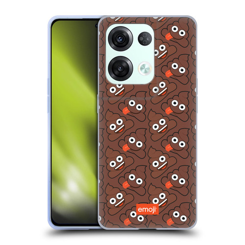 emoji® Trendy Poop Pattern Soft Gel Case for OPPO Reno8 Pro