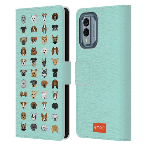 emoji® Dogs Breeds Leather Book Wallet Case Cover For Nokia X30