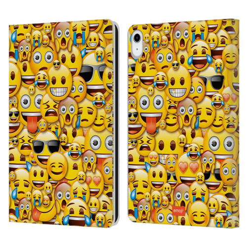 emoji® Full Patterns Smileys Leather Book Wallet Case Cover For Apple iPad 10.9 (2022)