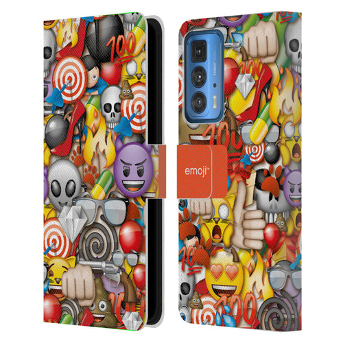 emoji® Full Patterns Assorted Leather Book Wallet Case Cover For Motorola Edge (2022)