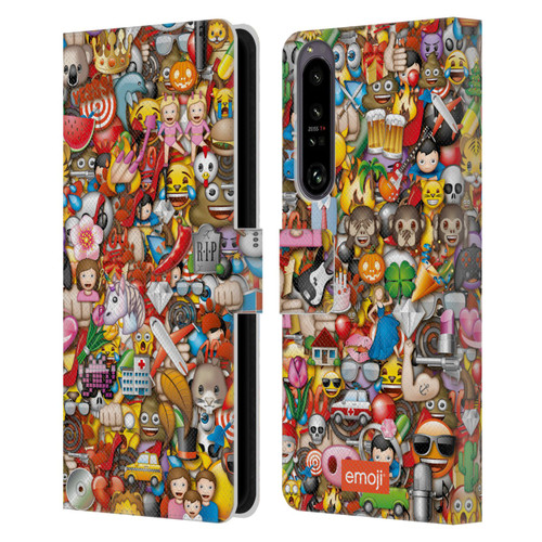 emoji® Trendy Full Pattern Leather Book Wallet Case Cover For Sony Xperia 1 IV