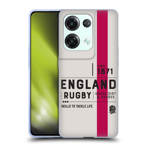 England Rugby Union History Since 1871 Soft Gel Case for OPPO Reno8 Pro