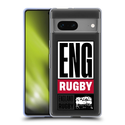 England Rugby Union RED ROSE Eng Rugby Logo Soft Gel Case for Google Pixel 7