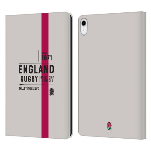 England Rugby Union History Since 1871 Leather Book Wallet Case Cover For Apple iPad 10.9 (2022)