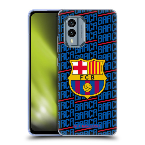 FC Barcelona Crest Patterns Barca Soft Gel Case for Nokia X30
