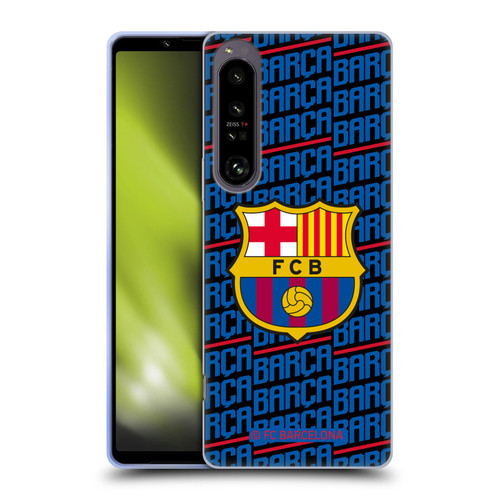 FC Barcelona Crest Patterns Barca Soft Gel Case for Sony Xperia 1 IV