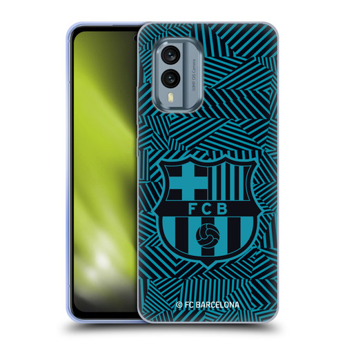 FC Barcelona Crest Black Soft Gel Case for Nokia X30