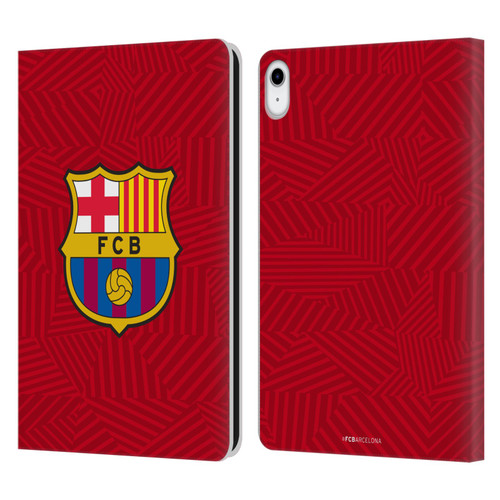 FC Barcelona Crest Red Leather Book Wallet Case Cover For Apple iPad 10.9 (2022)