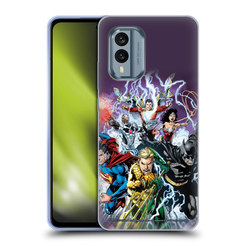 Justice League DC Comics Comic Book Covers New 52 #15 Soft Gel Case for Nokia X30