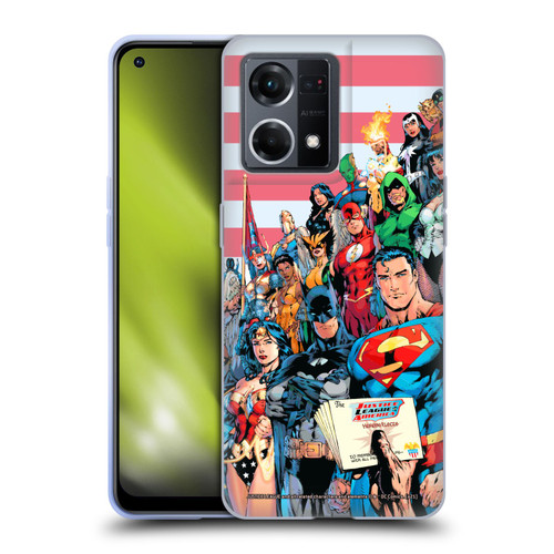 Justice League DC Comics Comic Book Covers Of America #1 Soft Gel Case for OPPO Reno8 4G