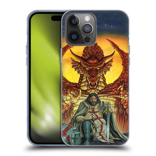 Ed Beard Jr Dragon Friendship Knight Templar Soft Gel Case for Apple iPhone 14 Pro Max