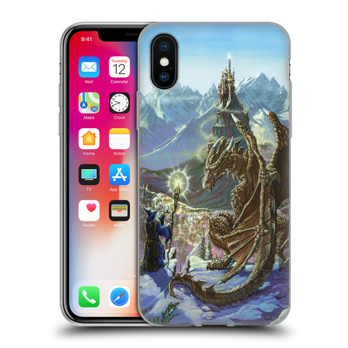 Ed Beard Jr Dragon Friendship Encounter Soft Gel Case for Apple iPhone X / iPhone XS