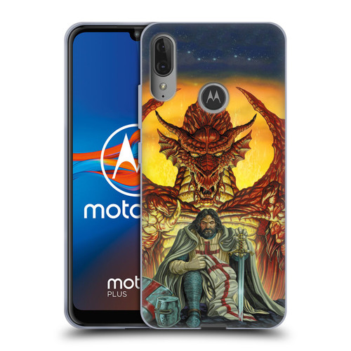Ed Beard Jr Dragon Friendship Knight Templar Soft Gel Case for Motorola Moto E6 Plus
