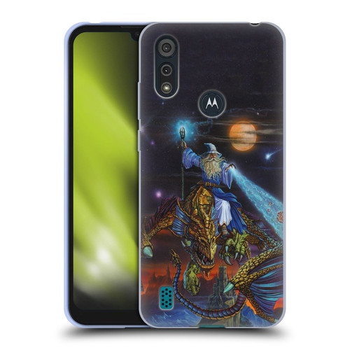 Ed Beard Jr Dragon Friendship Twilight Tempest Soft Gel Case for Motorola Moto E6s (2020)