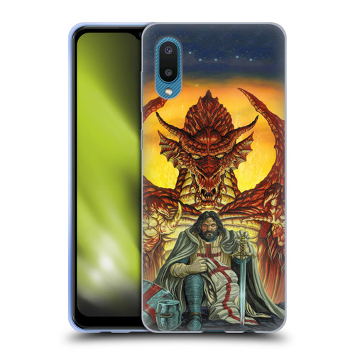Ed Beard Jr Dragon Friendship Knight Templar Soft Gel Case for Samsung Galaxy A02/M02 (2021)