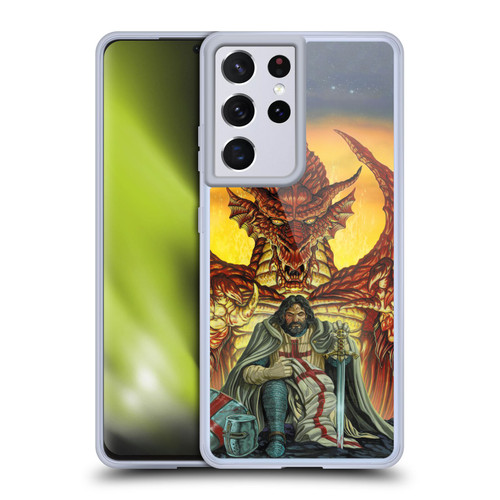 Ed Beard Jr Dragon Friendship Knight Templar Soft Gel Case for Samsung Galaxy S21 Ultra 5G