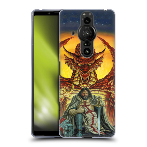 Ed Beard Jr Dragon Friendship Knight Templar Soft Gel Case for Sony Xperia Pro-I