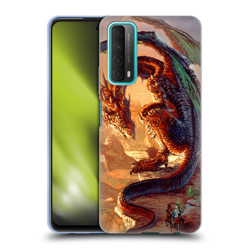 Ed Beard Jr Dragons Bravery Misplaced Soft Gel Case for Huawei P Smart (2021)