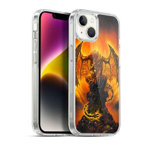 Ed Beard Jr Dragons Harbinger Of Fire Soft Gel Case for Apple iPhone 14 Plus & MagSafe