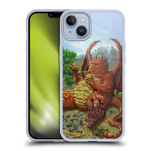 Ed Beard Jr Dragons Lunch With A Toothpick Soft Gel Case for Apple iPhone 14 Plus