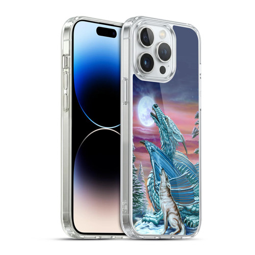 Ed Beard Jr Dragons Moon Song Wolf Moon Soft Gel Case for Apple iPhone 14 Pro Max & MagSafe