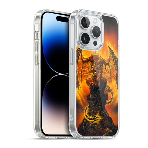 Ed Beard Jr Dragons Harbinger Of Fire Soft Gel Case for Apple iPhone 14 Pro & MagSafe
