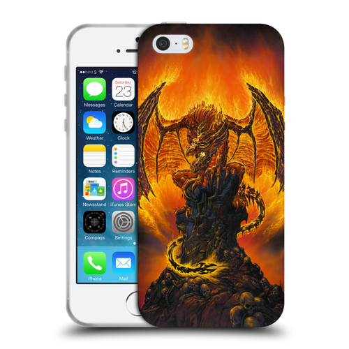 Ed Beard Jr Dragons Harbinger Of Fire Soft Gel Case for Apple iPhone 5 / 5s / iPhone SE 2016