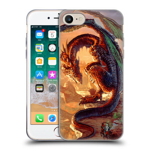 Ed Beard Jr Dragons Bravery Misplaced Soft Gel Case for Apple iPhone 7 / 8 / SE 2020 & 2022