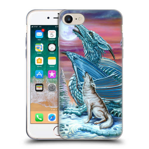 Ed Beard Jr Dragons Moon Song Wolf Moon Soft Gel Case for Apple iPhone 7 / 8 / SE 2020 & 2022