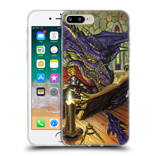 Ed Beard Jr Dragons A Good Book Soft Gel Case for Apple iPhone 7 Plus / iPhone 8 Plus