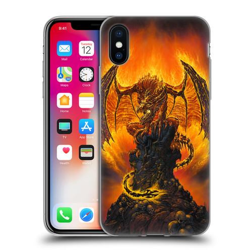 Ed Beard Jr Dragons Harbinger Of Fire Soft Gel Case for Apple iPhone X / iPhone XS