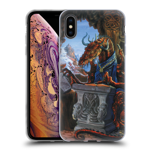 Ed Beard Jr Dragons Ancient Scholar Soft Gel Case for Apple iPhone XS Max