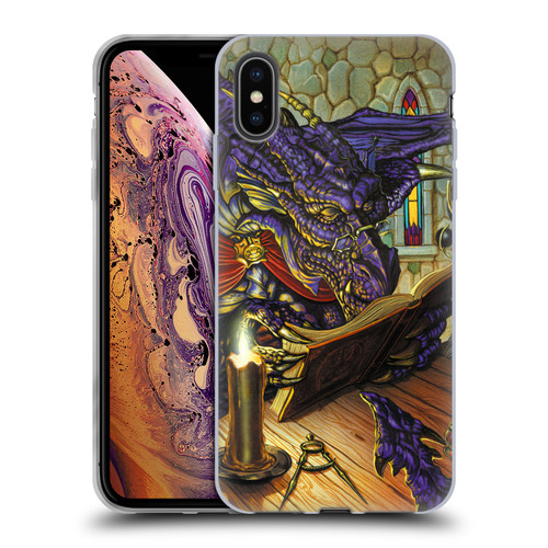 Ed Beard Jr Dragons A Good Book Soft Gel Case for Apple iPhone XS Max